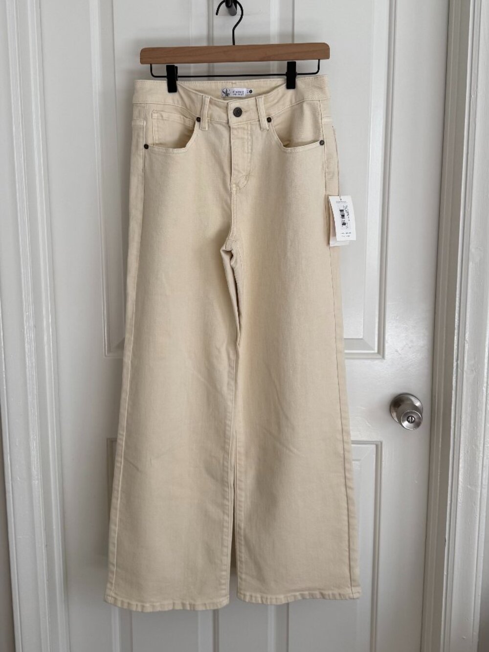 NWT Carve Designs Audrey Wide Leg in Ecru, Size 8